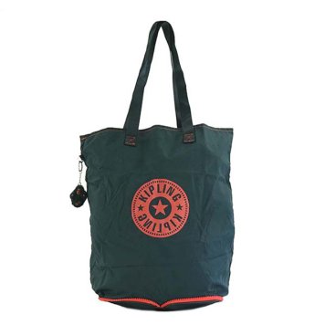 キプリング Kipling バッグ K48425 89W HIP HURRAY 5 ヒップハリーファイブ 折りたたみ トートバッグ エコバッグ DEEP EMERALD C ダークグリーン系