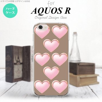 【SH03J】【スマホケース/スマホカバー】【アクオス R】SH03J スマホケース AQUOS R SH-03J カバー アクオス R ハート（C） 茶 nk-sh03j-176【メール便送料無料】