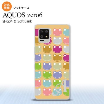 SHG04 SHG04 ZERO6 AQUOS zero6 スマホケース ソフトケース カエル かえる B ベージュ +アルファベット メンズ レディース nk-zero6-tp164i
