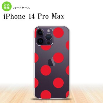 iPhone14 ProMax iPhone14 Pro Max スマホケース 背面ケース ハードケース ドット 水玉 A 赤 2022年 9月発売 nk-i14pm-003