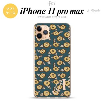 iPhone11ProMax iPhone11pro max スマホケース ソフトケース つばき 紺 +アルファベット メンズ レディース nk-i11pm-tp1703i