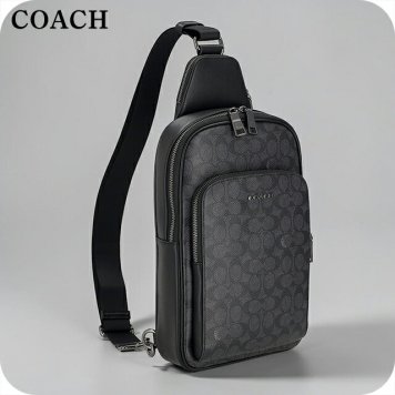 コーチ ボディバッグ メンズ ブランド COACH Philippines CZ393 QBMI5 ブラック/チャコール