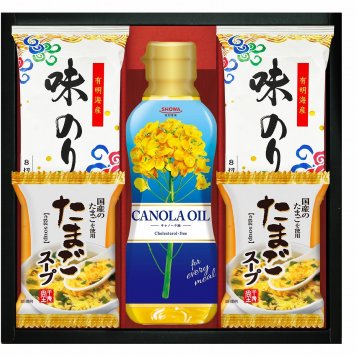 SHOWAキャノーラ油＆のり・たまごスープ詰合せ