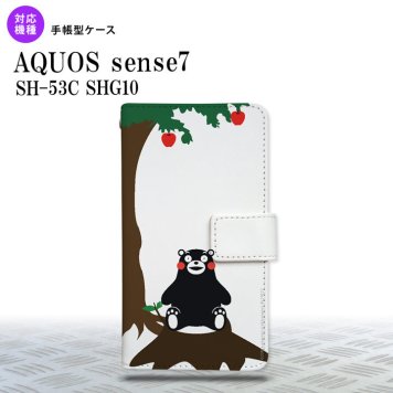 sense7 sense7 手帳型スマホケース カバー くまモン リンゴ 茶 2022年 11月発売 nk-004s-sens7-drkm02