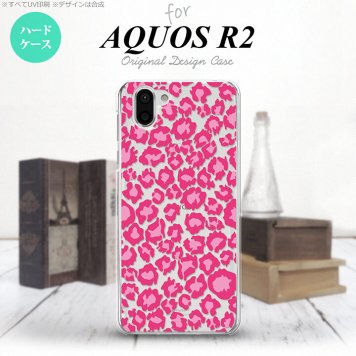 AQUOS R2 アクオス アール2 SH-03K SHV42 専用 スマホケース カバー ハードケース ヒョウ柄 ピンククリア nk-r2-891[スマホ,スマホケース,スマホカバー,ケース,カバー,ジャケット]