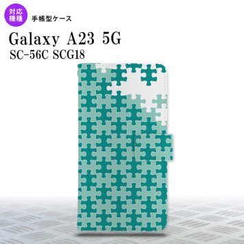 Galaxy A23 GalaxyA23 手帳型スマホケース カバー パズル ミント 2022年 10月発売 nk-004s-a23-dr1209