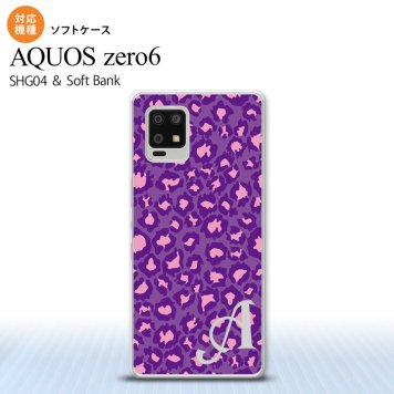 SHG04 SHG04 ZERO6 AQUOS zero6 スマホケース ソフトケース 豹柄 B 紫 +アルファベット メンズ レディース nk-zero6-tp894i