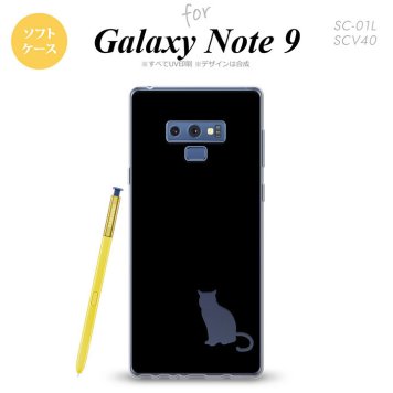 Galaxy Note 9 ギャラクシー ノート9 SC-01L SCV40 スマホケース カバー ソフトケース 猫(影) 黒×クリア nk-note9-tp430[スマホ,スマホケース,スマホカバー,ケース,カバー,ジャケット]