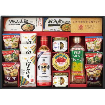 味香門和膳 九州版 [26-7164-093] MKD-50KB キッコーマン しょうゆ 混ぜごはんの素 アマノフーズ フリーズドライ みそ汁 白子のり ずわいがに キャノーラ油 詰め合わせ セット 常温 保存食 お返し 内祝い ギフト