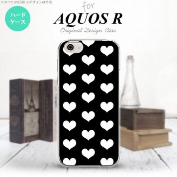 【SH03J】【スマホケース/スマホカバー】【アクオス R】SH03J スマホケース AQUOS R SH-03J カバー アクオス R ハート 白×黒 nk-sh03j-119【メール便送料無料】