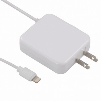 オーム電機 ライトニングケーブル一体型 AC充電器(Phone5s対応) ホワイト IP-AC1010-W