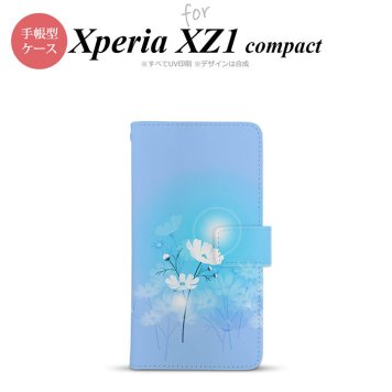 【手帳型 スマホ カバー ケース】【SO02K】【エクスペリア XZ1】手帳型 ケース SO-02K スマホ カバー Xperia XZ1 Compact エクスペリア コスモス 水色 nk-004s-so02k-dr607【メール便送料無料】