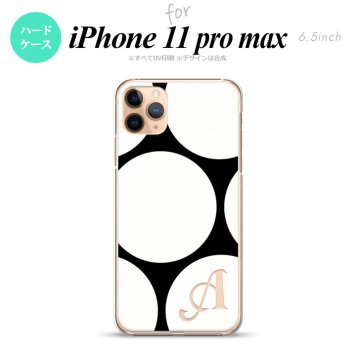 iPhone11ProMax iPhone11pro max スマホケース ハードケース 水玉 B 黒 白 +アルファベット メンズ レディース nk-i11pm-1113i