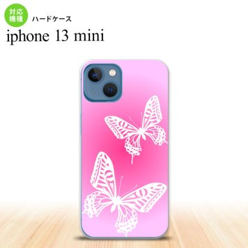 iPhone13mini iPhone13 mini ケース ハードケース 蝶 ピンク  nk-i13m-855