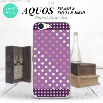 【SH04H】【スマホケース/スマホカバー】【アクオス ゼータ】SH04H スマホケース AQUOS ZETA SH04H カバー アクオス ゼータ ドット・水玉 紫×ピンク nk-sh04h-1652【メール便送料無料】
