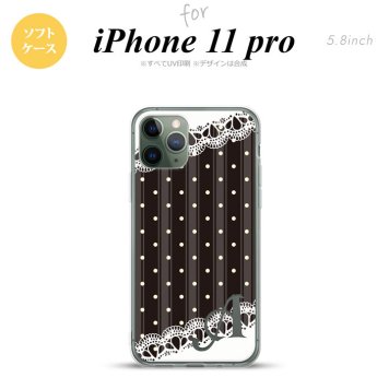 iPhone11Pro iPhone11 Pro スマホケース ソフトケース ドット レース C 黒 +アルファベット メンズ レディース nk-i11p-tp1619i