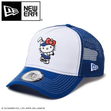 ニューエラ ゴルフ キャップ レディース Women's 9FORTY A-Frame トラッカー HELLO KITTY ハローキティ ホワイト/ロイヤル (14432175) お誕生日祝い お祝い 記念品 30代 40代 50代 60代 母の日 お母さん 還暦祝い 敬老の日 彼女 人気プレゼント プレゼント