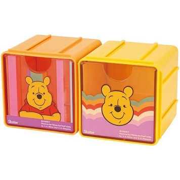 ディズニーレトロ/くまのプーさん ジョイントキュービックコレクションケース 2P スケーター ※送料無料(北海道・沖縄は除く)