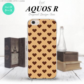 【SH03J】【スマホケース/スマホカバー】【アクオス R】SH03J スマホケース AQUOS R SH-03J カバー アクオス R ハート（B） 茶 nk-sh03j-171【メール便送料無料】