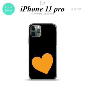 iPhone11Pro iPhone11 Pro スマホケース ハードケース トランプ ハート 黒 オレンジ メンズ レディース nk-i11p-546
