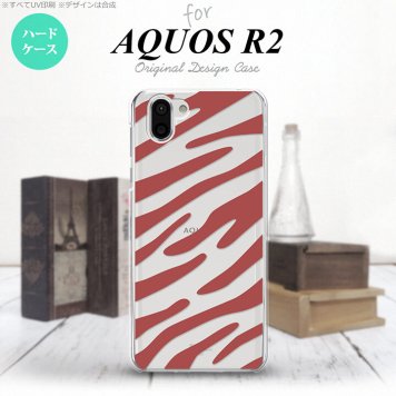 AQUOS R2 アクオス アール2 SH-03K SHV42 専用 スマホケース カバー ハードケース ゼブラ 赤 nk-r2-023[スマホ,スマホケース,スマホカバー,ケース,カバー,ジャケット]