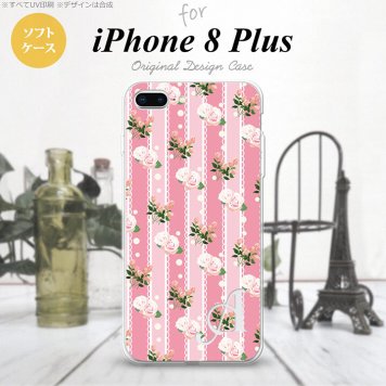 【iPhone8Plus】【スマホケース/スマホカバー】【アイフォン8プラス】iPhone8Plus スマホケース ケース アイフォン8プラス イニシャル レース・バラ（B） ピンク nk-ip8p-tp269ini【メール便送料無料】