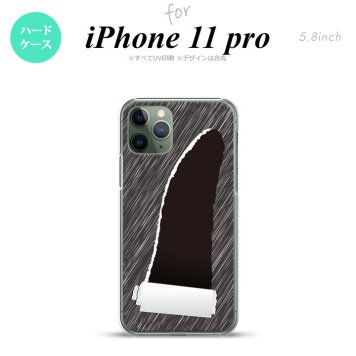 iPhone11Pro iPhone11 Pro スマホケース ハードケース 破れデザイン 黒 メンズ レディース nk-i11p-289