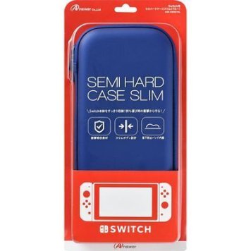 アンサー Switch用 セミハードケース スリム ブルー ANS-SW007BL