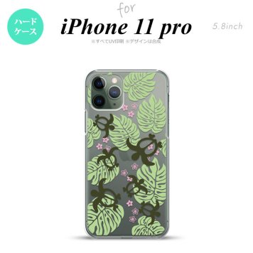 iPhone11Pro iPhone11 Pro スマホケース ハードケース ホヌ 小 クリア 緑 メンズ レディース nk-i11p-1462