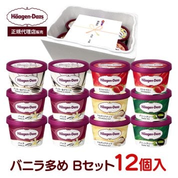 敬老の日 お中元 残暑見舞い アイス ギフト対応 【正規代理店】 ハーゲンダッツ ミニカップ12個入 Bセット 定番フレーバー5種