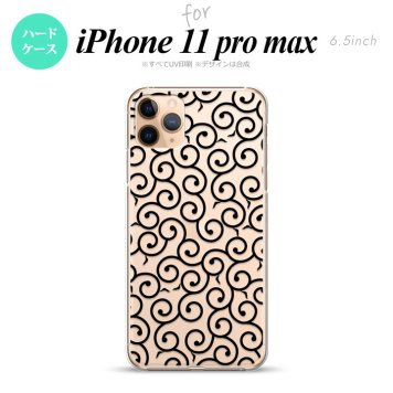 iPhone11ProMax iPhone11pro max スマホケース ハードケース 唐草 クリア 黒 メンズ レディース nk-i11pm-1126