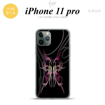 iPhone11Pro iPhone11 Pro スマホケース ソフトケース ピンスト 黒 ピンク メンズ レディース nk-i11p-tp1240