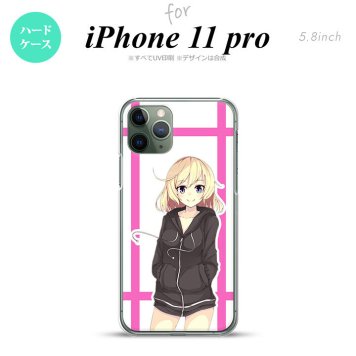 iPhone11Pro iPhone11 Pro スマホケース ハードケース 女の子 B ピンク メンズ レディース nk-i11p-1327