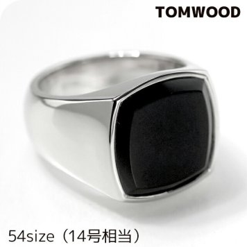 トムウッド リング メンズ レディース ブランド TOMWOOD Cushion Black Onyx 54size 100305 ブラック シルバー アクセサリー