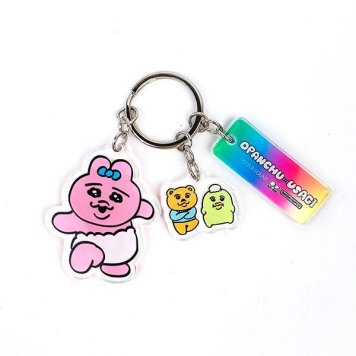 おぱんちゅうさぎ 3連アクリルキーホルダー (B) アクキー キーアクセサアリー 日本製