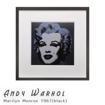 Andy Warhol（アンディ ウォーホル） Marilyn Monroe 1967(black) アートポスター（フレーム付き） 