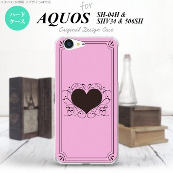 【SH04H】【スマホケース/スマホカバー】【アクオス ゼータ】SH04H スマホケース AQUOS ZETA SH04H カバー アクオス ゼータ 飾りハート（B) ピンク nk-sh04h-612【メール便送料無料】