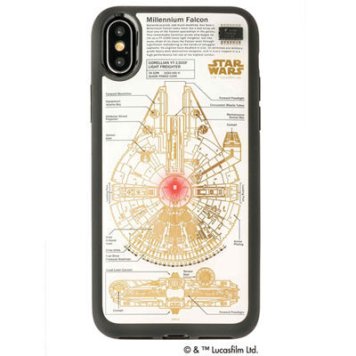 アイアップ 【メール便での発送商品】STAR WARS スター・ウォーズ グッズコレクション FLASH M-FALCON 基板アート iPhone Xケース 白 F10W