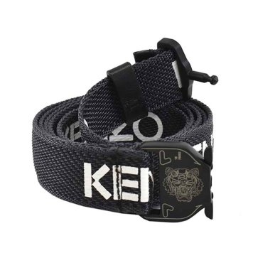 ケンゾー ベルト F965CE401F10 99 HIKER WEBBING SPORT BELT KENZOロゴ ナイロンベルト BLACK ブラック＋ホワイト