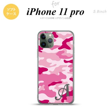 iPhone11Pro iPhone11 Pro スマホケース ソフトケース ウッドランド 迷彩 D ピンク +アルファベット メンズ レディース nk-i11p-tp1150i
