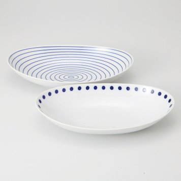 舟形ボールペアー 磁器 美濃焼 やきものの里から、暮らしを贈ります。　ギフト 食器 セット テーブルウェア