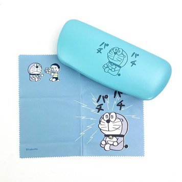 ドラえもん  メガネケース＆クロスセット(blue) 眼鏡入れ ブルー  　