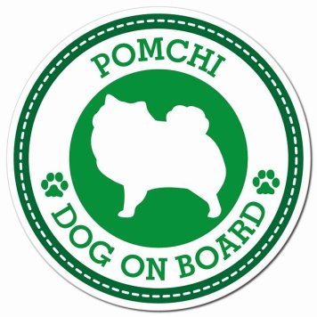 POMCHI ポメチワ グリーン 肉球 カーサイン 車 マグネットステッカー 犬 マグネット 強力 直径13cm 丸型 おしゃれ かわいい ドラレコステッカー 安全対策 危険運転 煽り運転 アニマル 動物 犬種別 屋外 防水 屋内 肉球マーク