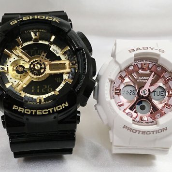 ペアウオッチ gショック恋人たちのGショック ペアウオッチ  G-SHOCK BABY-G  ペア腕時計 カシオ 2本セット  GA-110GB-1AJF BA-130-7A1JF 　夫婦 クリスマス プレゼント 誕生日 御祝い還暦 銀婚式 結婚記念日 婚約 人気  婚約　夫婦 高級 プレゼント おすすめ