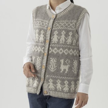ペルー製 手編み キッズ柄 アルパカ ベスト /warawara   翌日出荷   おしゃれ ブランド 人気 新生活 引越し クリスマス 父の日 バレンタイン  誕生日