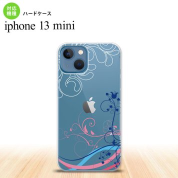 iPhone13mini iPhone13 mini ケース ハードケース 草 ボタニカル 青 ピンク  nk-i13m-1622