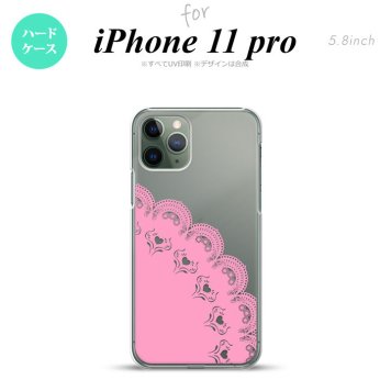iPhone11Pro iPhone11 Pro スマホケース ハードケース レース A ピンク メンズ レディース nk-i11p-724