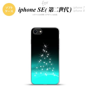 iPhoneSE 2 第二世代 iPhone8&iPhone7 共用 スマホケース 背面カバー ソフトケース ライトツリー 緑 おしゃれ かわいい かっこいい メンズ レディース nk-ise2-tp630