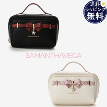 【送料無料】【ラッピング無料】サマンサベガ Samantha Vega ポーチ チェックアクセントリボンポーチ  ブランド 正規品 新品 ギフト プレゼント 人気 おすすめ 誕生日 記念日 クリスマス