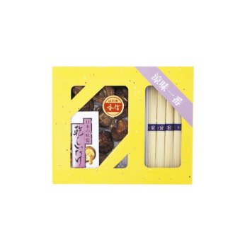 【ギフト対応無料】乾物家 国産椎茸と手延そうめん御詰合せ (KBY-AE3) ※送料無料(北海道・沖縄は除く)